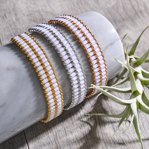 Blanc | Or 18 carats | Bracelet Amici